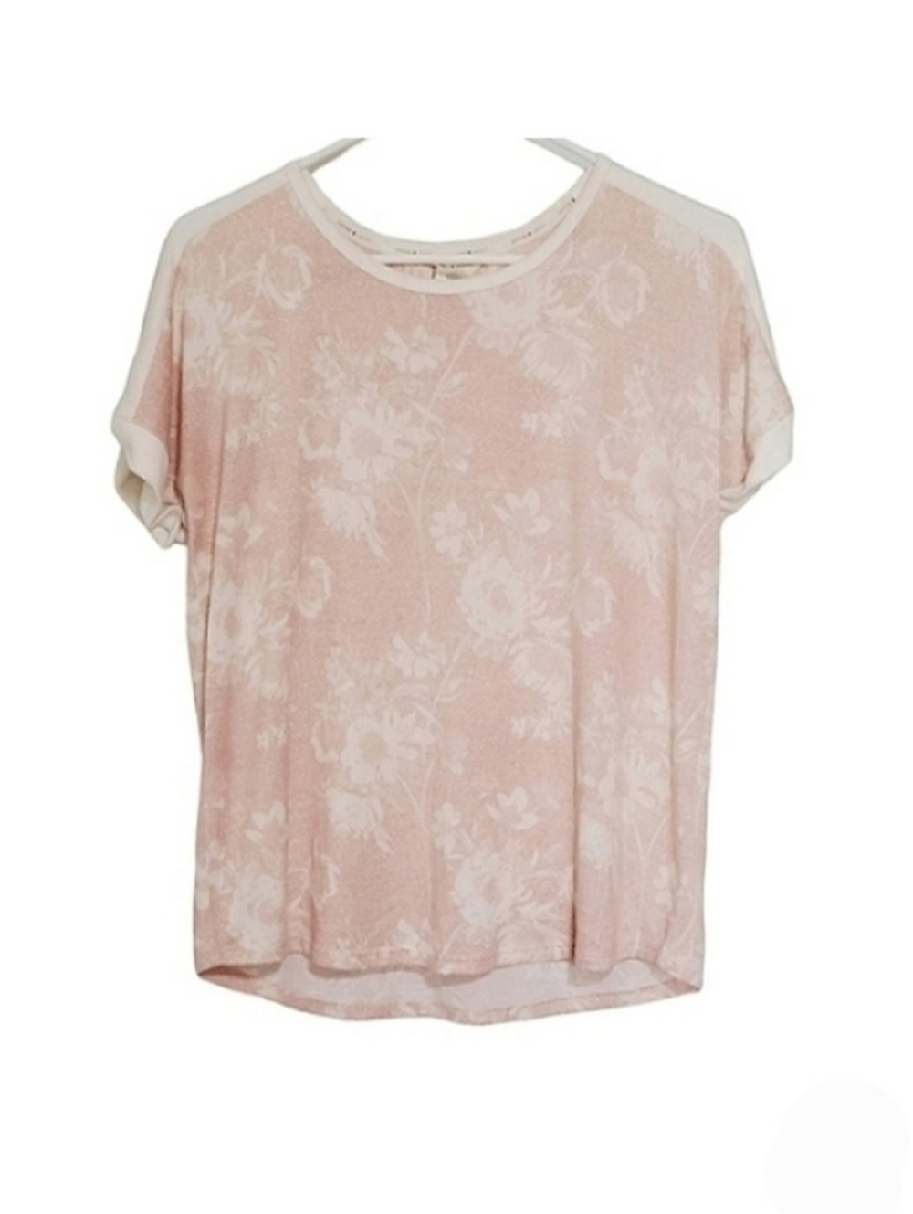 1299 * Lucky Brand Super Soft Floral Pajama Top Pink White Size S
